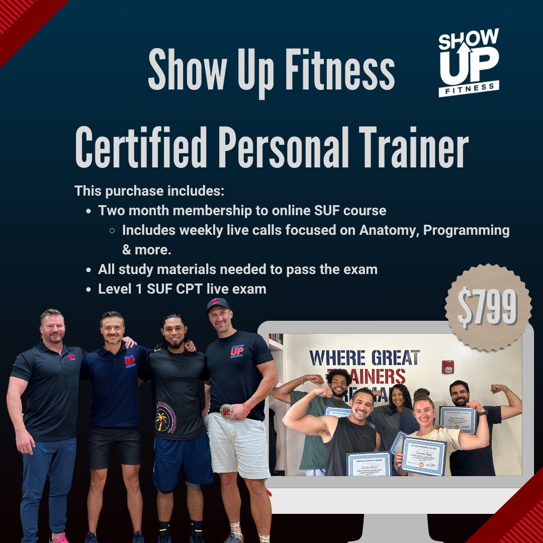 Show Up Fitness CPT Test - Book Now and Become a Personal Trainer Show Up Fitness CPT Test - Book Now and Become a Personal Trainer