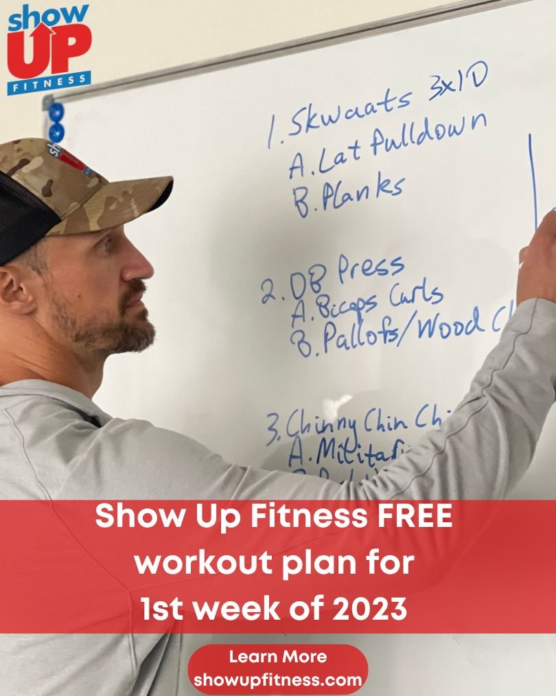 Show Up Fitness free workout plan for 1st week of 2023