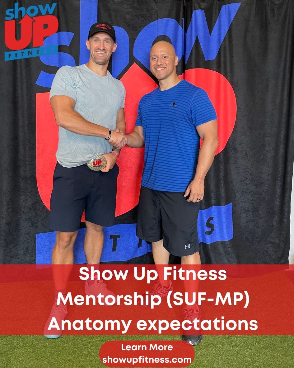 Show Up Fitness Mentorship Program - ANATOMY EXPECTATIONS