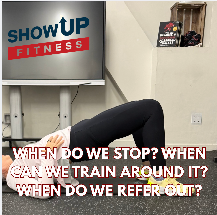 When Do We Stop? When Can We Train Around It? When Do We Refer Out?