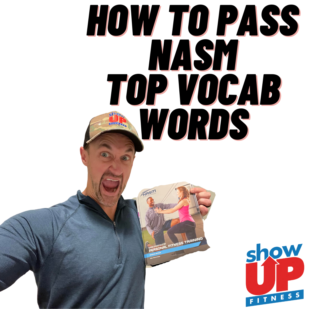 How to pass NASM Top Vocab Words - Show Up Fitness Study Guide