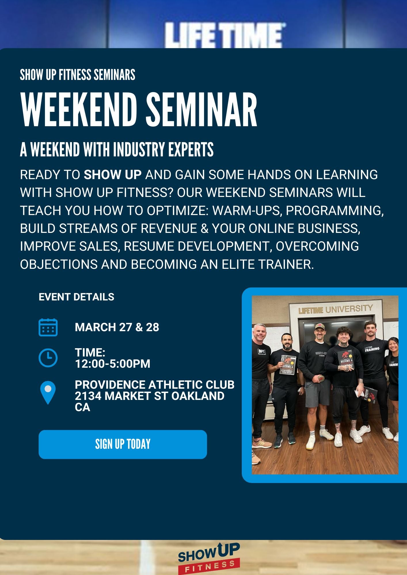 Oakland, CA  Seminar - March 27 &28
