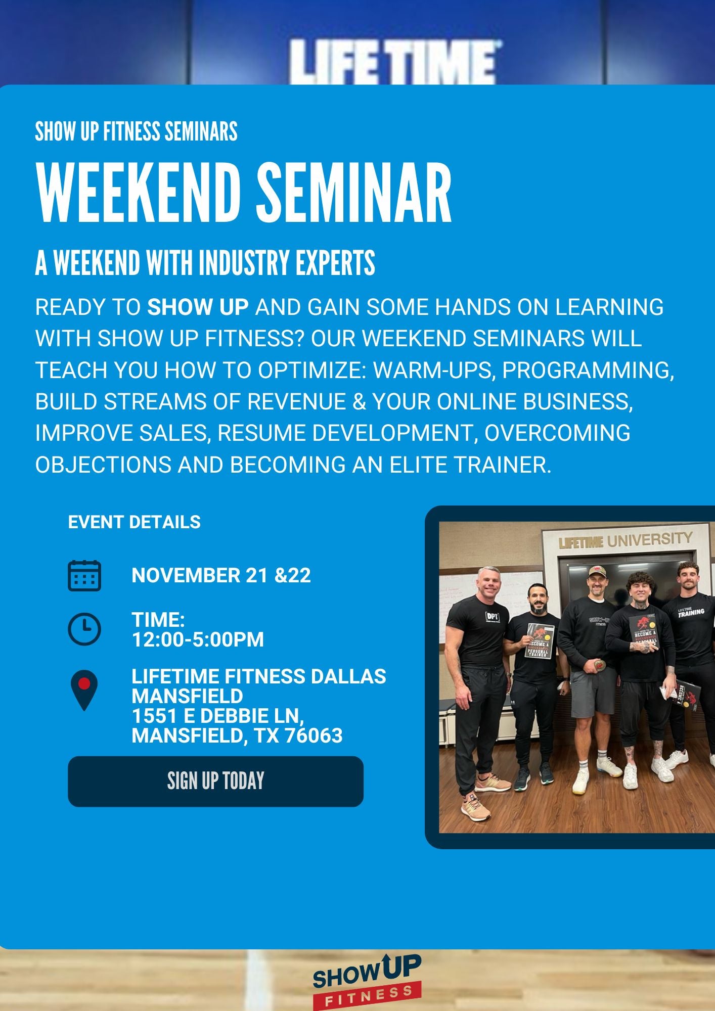 Dallas Seminar - Nov 21 & 22