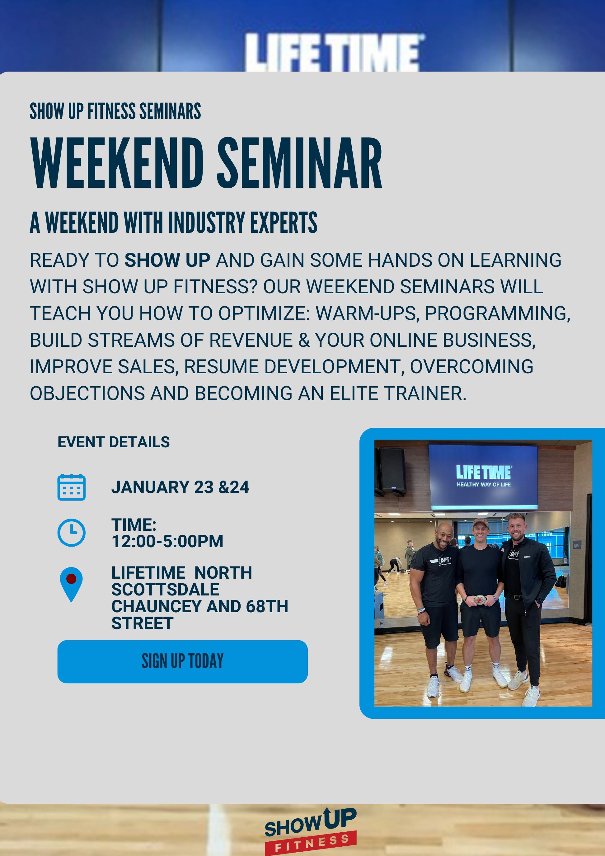 North Scottsdale Seminar Jan 23 &24 Payment Plan